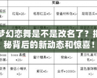 夢幻戀舞是不是改名了？揭秘背后的新動態(tài)和驚喜！