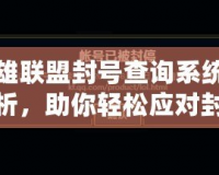 英雄聯(lián)盟封號查詢系統(tǒng)全解析，助你輕松應(yīng)對封號風(fēng)險