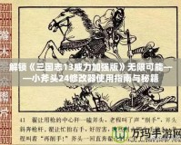 解鎖《三國志13威力加強版》無限可能——小斧頭24修改器使用指南與秘籍