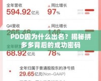 PDD因為什么出名？揭秘拼多多背后的成功密碼