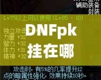 DNFpk掛在哪下載？教你如何安全、快速地獲取最強(qiáng)PK輔助！