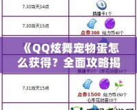 《QQ炫舞寵物蛋怎么獲得？全面攻略揭秘！》