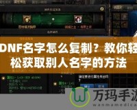 DNF名字怎么復(fù)制？教你輕松獲取別人名字的方法