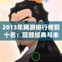 2013年網游排行榜前十名：回顧經典與未來趨勢