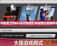 如何利用《NBA2K20存檔》輕松提升游戲體驗？