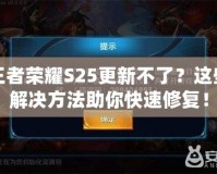 王者榮耀S25更新不了？這些解決方法助你快速修復(fù)！