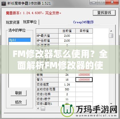 FM修改器怎么使用？全面解析FM修改器的使用技巧與攻略