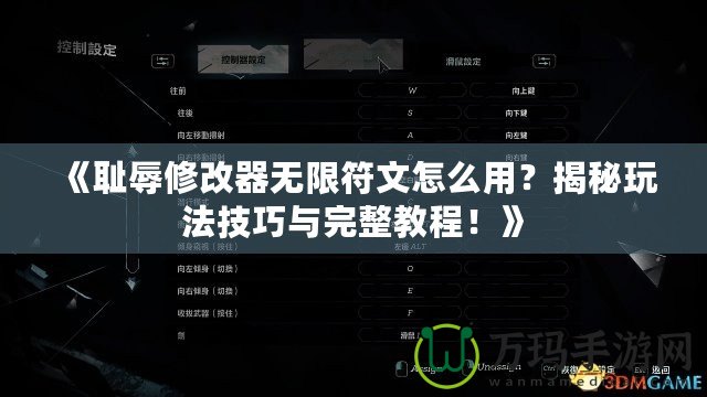 《恥辱修改器無限符文怎么用？揭秘玩法技巧與完整教程！》