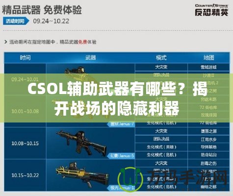 CSOL輔助武器有哪些？揭開戰(zhàn)場的隱藏利器