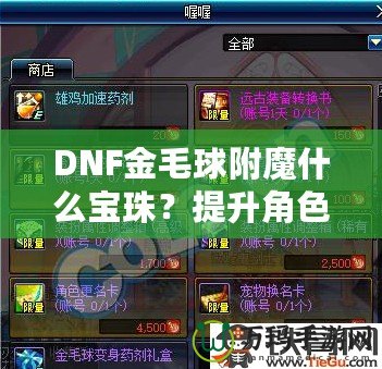 DNF金毛球附魔什么寶珠？提升角色實力的必選指南！