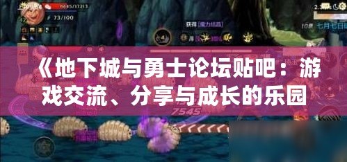 《地下城與勇士論壇貼吧：游戲交流、分享與成長的樂園》