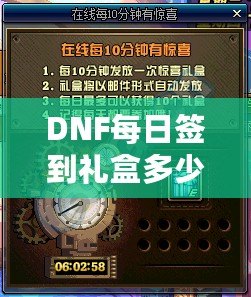 DNF每日簽到禮盒多少錢？揭秘超值福利，玩家福利大放送！