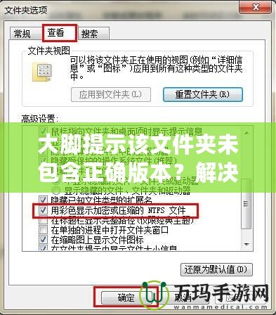 大腳提示該文件夾未包含正確版本？解決方案全解析，助你輕松應對