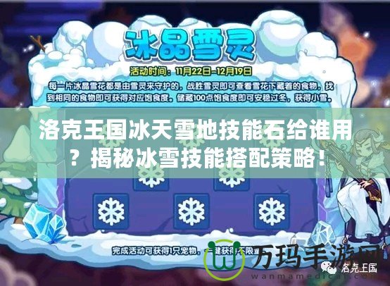 洛克王國冰天雪地技能石給誰用？揭秘冰雪技能搭配策略！