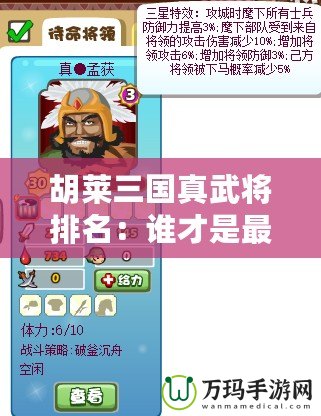 胡萊三國真武將排名：誰才是最強(qiáng)武將？