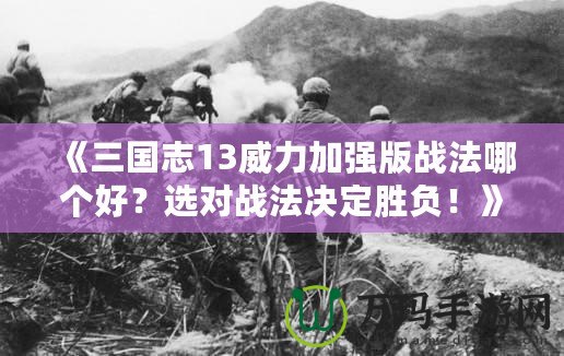 《三國志13威力加強版戰(zhàn)法哪個好？選對戰(zhàn)法決定勝負！》