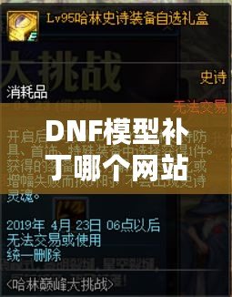 DNF模型補丁哪個網站好？選對平臺讓你的游戲體驗大不同