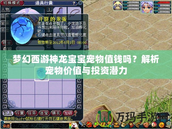 夢幻西游神龍寶寶寵物值錢嗎？解析寵物價值與投資潛力