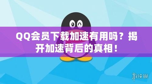 QQ會員下載加速有用嗎？揭開加速背后的真相！