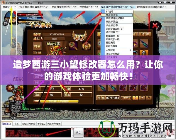 造夢(mèng)西游三小望修改器怎么用？讓你的游戲體驗(yàn)更加暢快！