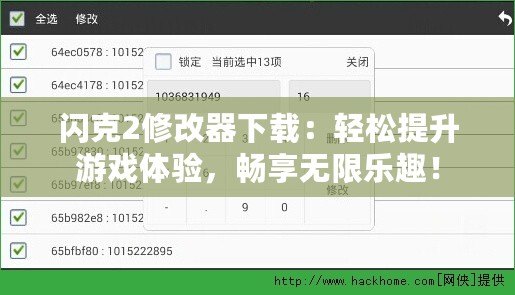 閃克2修改器下載：輕松提升游戲體驗(yàn)，暢享無限樂趣！