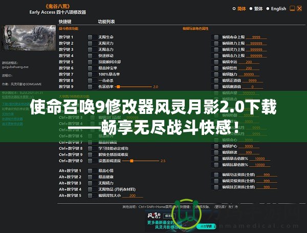 使命召喚9修改器風(fēng)靈月影2.0下載——暢享無盡戰(zhàn)斗快感！