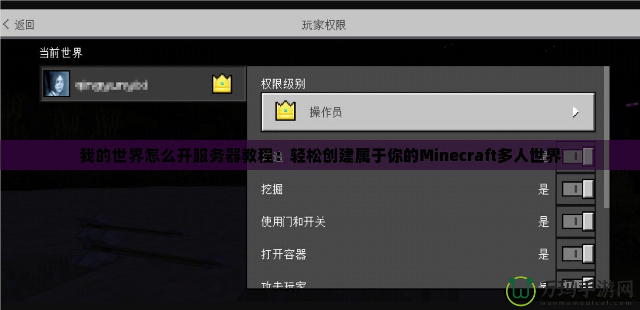 我的世界怎么開服務器教程：輕松創(chuàng)建屬于你的Minecraft多人世界