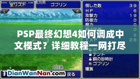 PSP最終幻想4如何調(diào)成中文模式？詳細(xì)教程一網(wǎng)打盡！