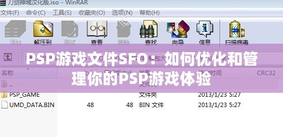 PSP游戲文件SFO：如何優(yōu)化和管理你的PSP游戲體驗