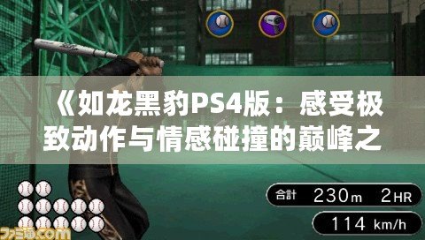 《如龍黑豹PS4版：感受極致動作與情感碰撞的巔峰之作》