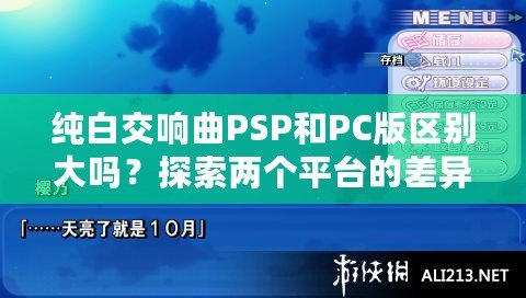 純白交響曲PSP和PC版區(qū)別大嗎？探索兩個平臺的差異與游戲魅力