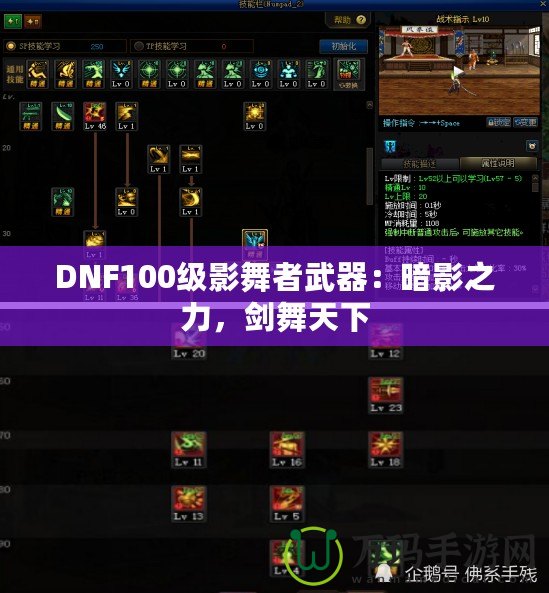 DNF100級影舞者武器：暗影之力，劍舞天下