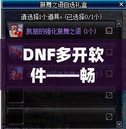 DNF多開軟件——暢享游戲新體驗，提升操作效率