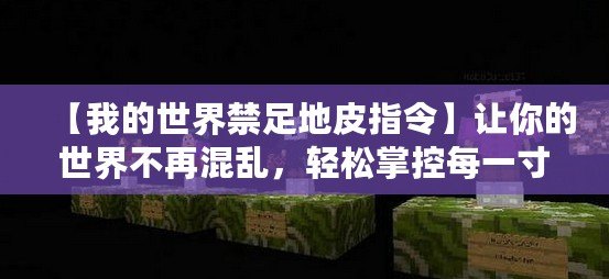 【我的世界禁足地皮指令】讓你的世界不再混亂，輕松掌控每一寸土地！