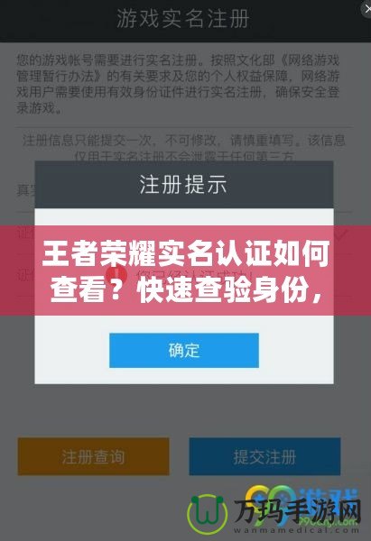 王者榮耀實(shí)名認(rèn)證如何查看？快速查驗(yàn)身份，保證賬戶安全！