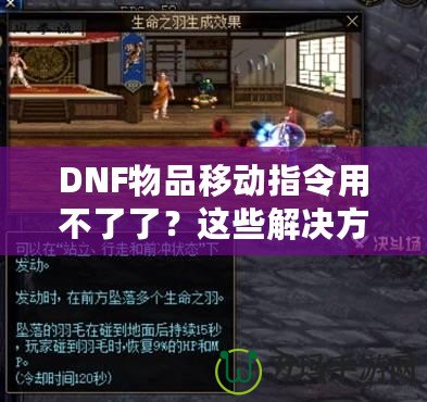 DNF物品移動指令用不了了？這些解決方法讓你輕松應(yīng)對！