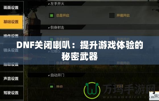 DNF關(guān)閉喇叭：提升游戲體驗(yàn)的秘密武器