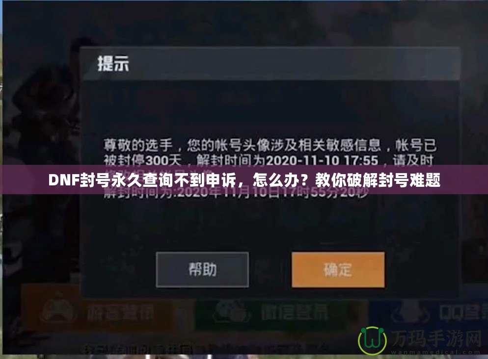 DNF封號永久查詢不到申訴，怎么辦？教你破解封號難題