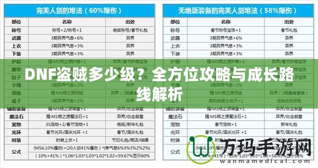 DNF盜賊多少級？全方位攻略與成長路線解析