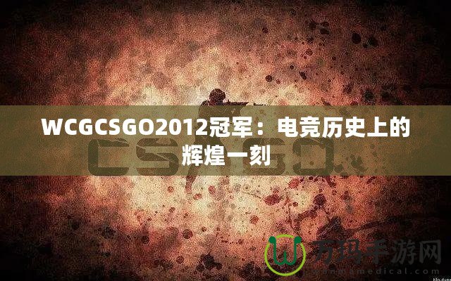 WCGCSGO2012冠軍：電競(jìng)歷史上的輝煌一刻